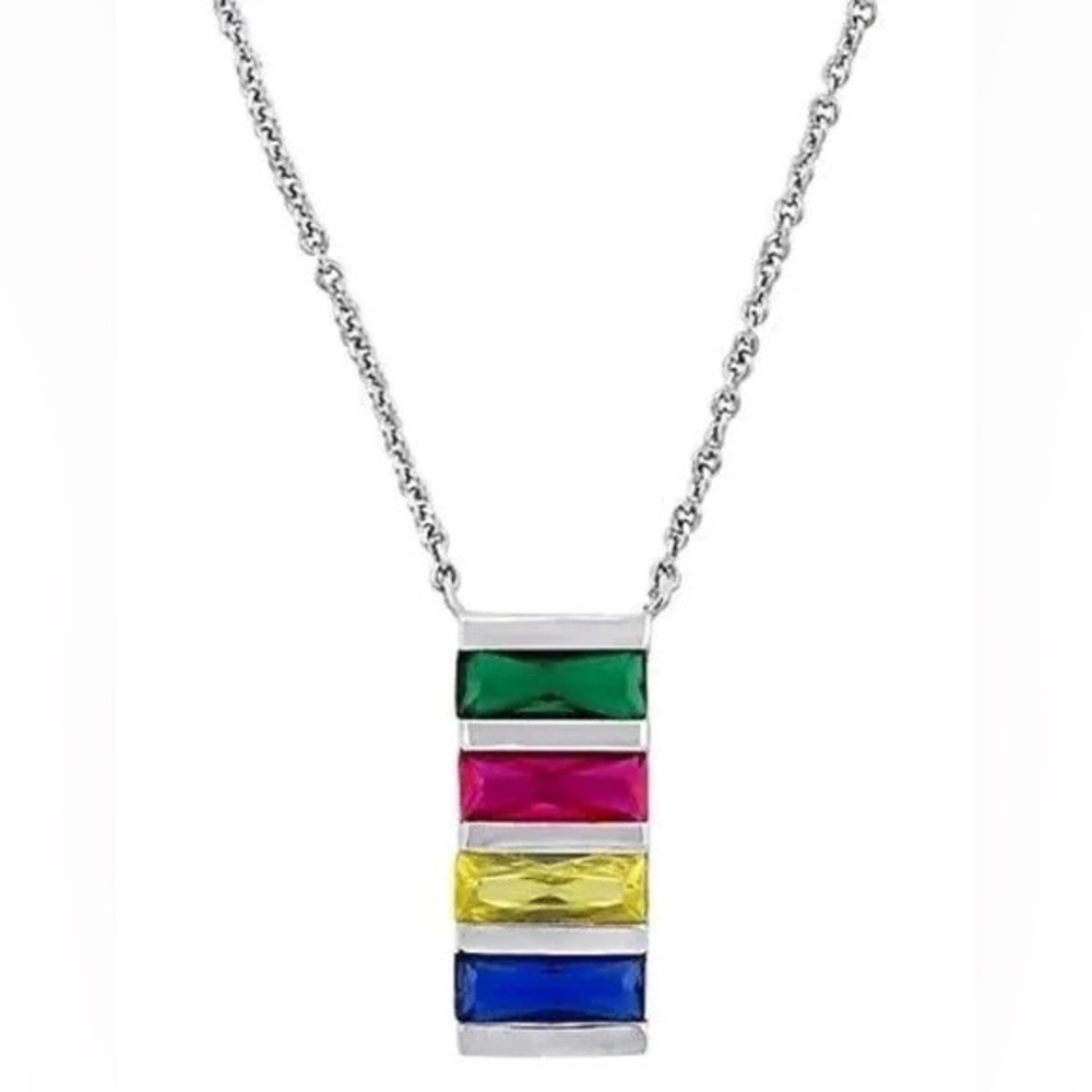 Hudson Bay Company Stripe Crystal Pendant
Necklace